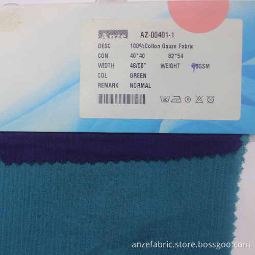 Cotton Soft  Organic  Gauze Fabric